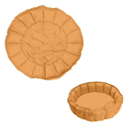 Tapis d'éveil & sac à jouets 3 en 1 bloom en coton Beige+Jaune moutarde+Marron foncé+Noir & Blanc+Rose+Vert 7 - vertbaudet enfant 