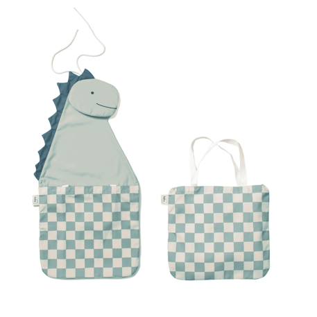 Rangement mural & sac - dino Vert & couleur naturelle 1 - vertbaudet enfant 