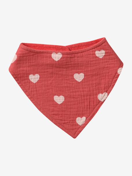 Lot 3 bavoirs bandanas en gaze de coton Bord de mer+Broceliande+Dans les bois+Hanoi+Hérisson+Hygge+lot renard+Mon coeur+Tanzanie 41 - vertbaudet enfant 