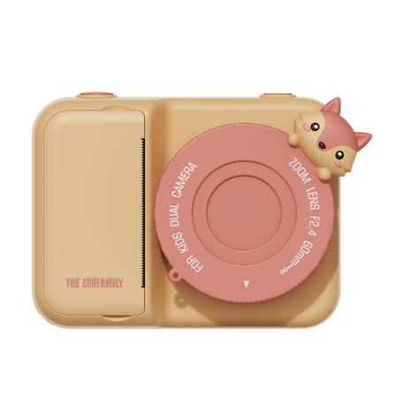 Appareil photo d'impression renard Orange, rose, blanc 1 - vertbaudet enfant 