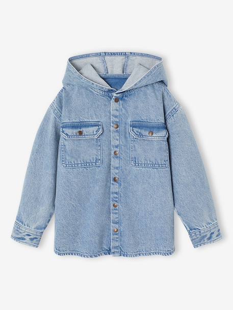 Chemise garçon en denim double stone 2 - vertbaudet enfant 