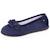 Chaussons ballerines en microvelours avec un détail nœud Marine 1 - vertbaudet enfant 