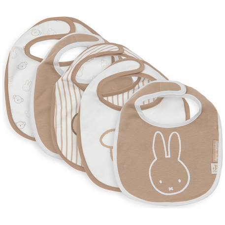 Lot de 5 bavoirs imperméables miffy heads Marron, blanc 1 - vertbaudet enfant 
