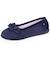 Chaussons ballerines en microvelours avec un détail nœud Marine 6 - vertbaudet enfant 