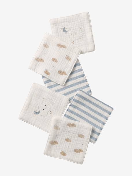 Lot de 6 lingettes lavables Bord de mer+Nuages 5 - vertbaudet enfant 