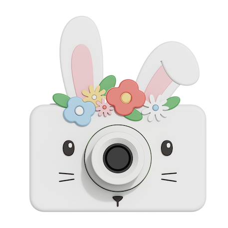 Appareil photo lapin des fleurs Blanc, rose, vert 1 - vertbaudet enfant 
