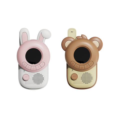 Talkie-walkie lapin x ours Blanc, rose, orange 1 - vertbaudet enfant 
