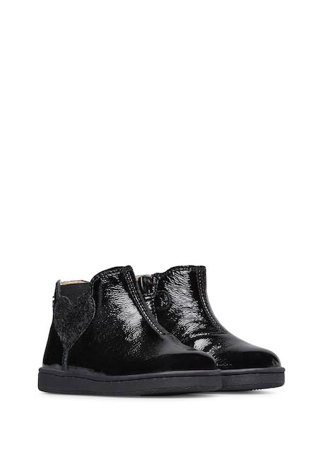 Chaussures en cuir verni glarny high 2 Bordeaux-+Noir-noir ivoire 7 - vertbaudet enfant 