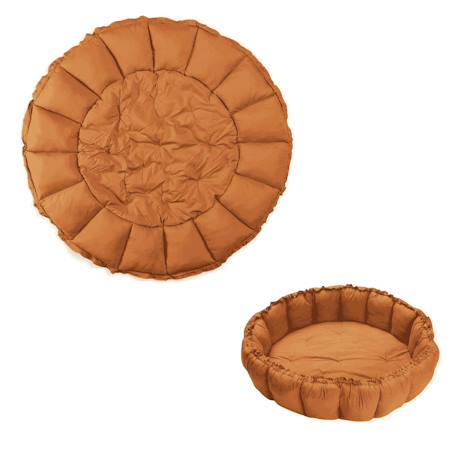 Tapis d'éveil & sac à jouets 3 en 1 bloom en coton Beige+Jaune moutarde+Marron foncé+Noir & Blanc+Rose+Vert 13 - vertbaudet enfant 