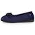 Chaussons ballerines en microvelours avec un détail nœud Marine 3 - vertbaudet enfant 