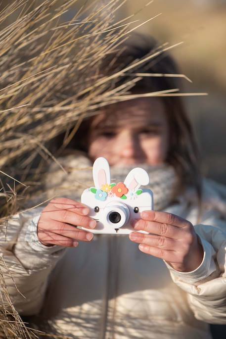 Appareil photo lapin des fleurs Blanc, rose, vert 2 - vertbaudet enfant 