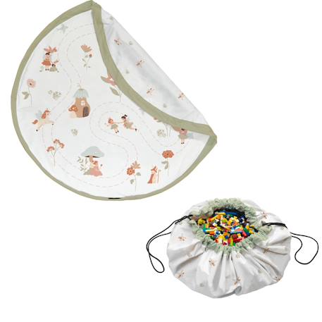 Tapis de jeu & sac à jouets-fairy world Vert, rose et naturel 1 - vertbaudet enfant 