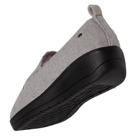 Chaussons charentaises ultra confortables et légères, faciles à enfiler, talon de 4,5 cm Gris chiné 5 - vertbaudet enfant 