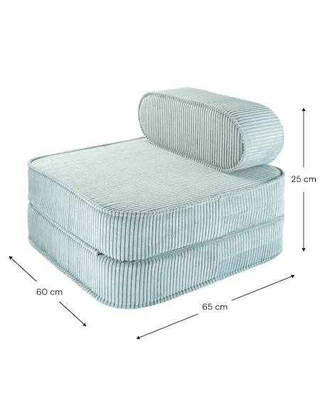 Fauteuil pliant enfant - pouf convertible en velours côtelé Blueberry blue+Brown sugar+Marshmallow+Peppermint green+Pink mousse+Toffee 22 - vertbaudet enfant 