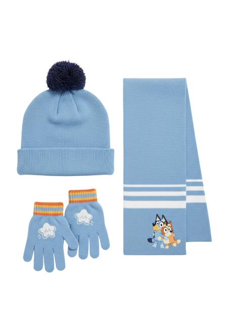 Ensemble écharpe bluey de 3 pièces Light blue 2 - vertbaudet enfant 