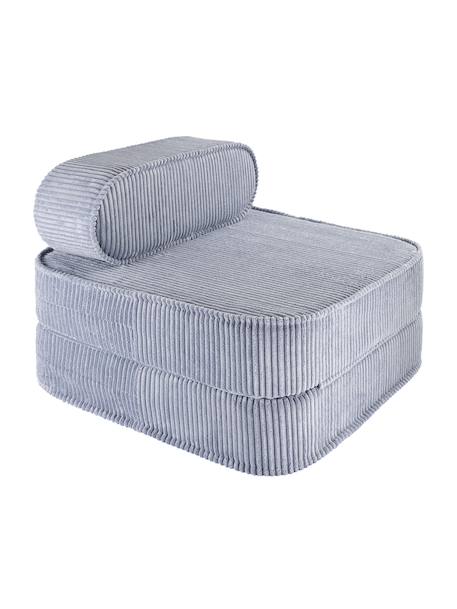 Fauteuil pliant enfant - pouf convertible en velours côtelé Blueberry blue+Brown sugar+Marshmallow+Peppermint green+Pink mousse+Toffee 1 - vertbaudet enfant 