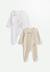 Lot de 2 pyjamas bébé en velours ouverture zippée perle Ecru 1 - vertbaudet enfant 