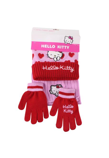 Ensemble écharpe hello kitty de 3 pièces Rouge 5 - vertbaudet enfant 