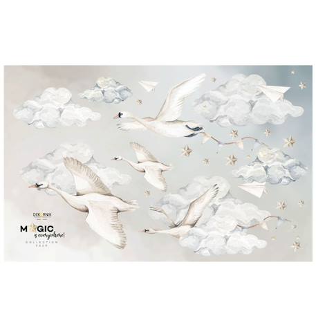 Planche de stickers enfants - cygnes Blue 2 - vertbaudet enfant 