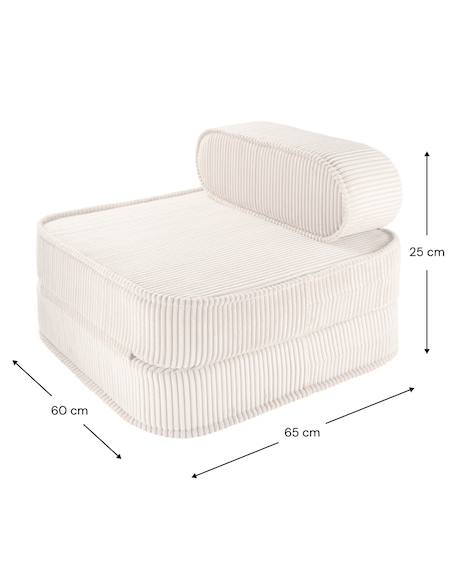 Fauteuil pliant enfant - pouf convertible en velours côtelé Blueberry blue+Brown sugar+Marshmallow+Peppermint green+Pink mousse+Toffee 16 - vertbaudet enfant 