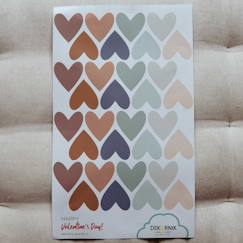 Linge de maison et décoration-Décoration-Planche de stickers - cœurs