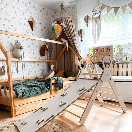 Papier peint enfant mini feuilles Green 1 - vertbaudet enfant 