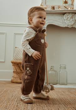 -Ensemble salopette bébé en sherpa et t-shirt câlins