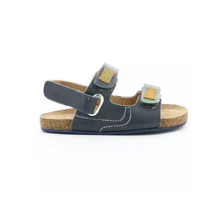 Sandales cuir Bleu 1 - vertbaudet enfant 