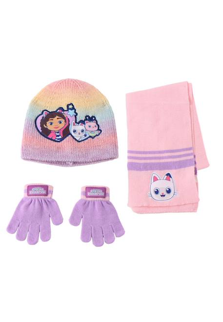 Ensemble écharpe gabby's dollhouse de 3 pièces Multicolor 1 - vertbaudet enfant 