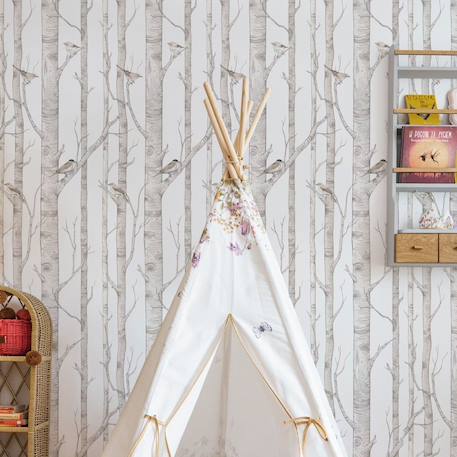 Papier peint enfants forêt de bouleaux Grey 1 - vertbaudet enfant 