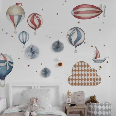Planche de stickers enfants - montgolfières Blue 1 - vertbaudet enfant 