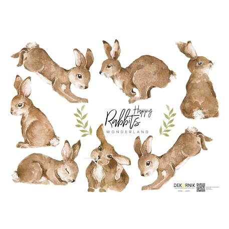 Planche de stickers enfants - petits lapins Pink 2 - vertbaudet enfant 