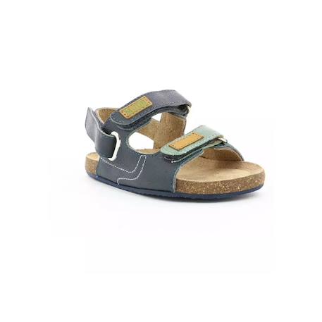 Sandales cuir Bleu 3 - vertbaudet enfant 
