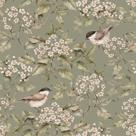 Papier peint enfants oiseaux et printemps Green 2 - vertbaudet enfant 