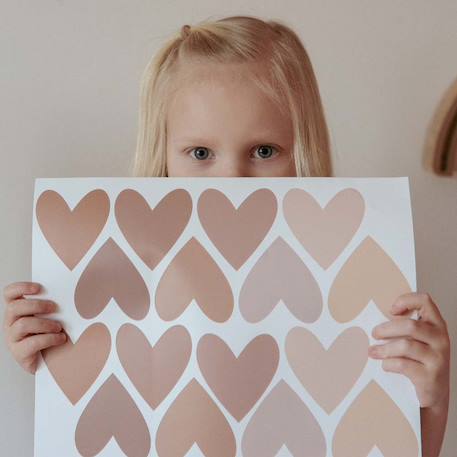 Planche de stickers - cœurs Beige 3 - vertbaudet enfant 