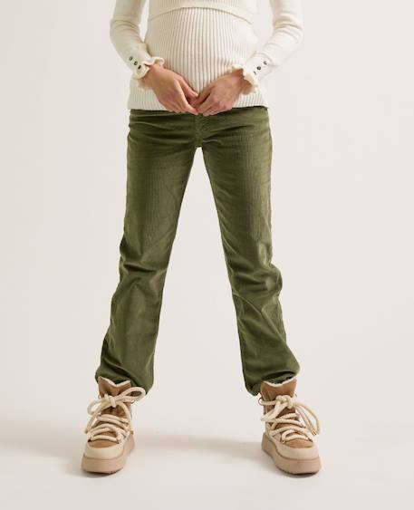 Pantalon droit de maternité william Kaki 2 - vertbaudet enfant 