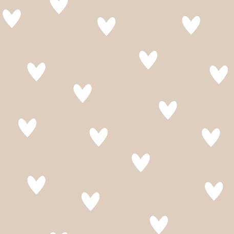 Papier peint enfant cœurs Beige 1 - vertbaudet enfant 