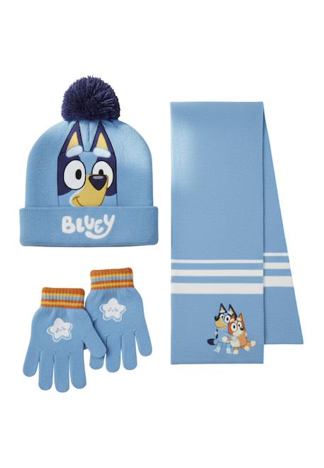 Ensemble écharpe bluey de 3 pièces Light blue 1 - vertbaudet enfant 
