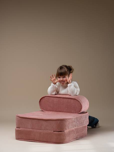 Fauteuil pliant enfant - pouf convertible en velours côtelé Blueberry blue+Brown sugar+Marshmallow+Peppermint green+Pink mousse+Toffee 27 - vertbaudet enfant 
