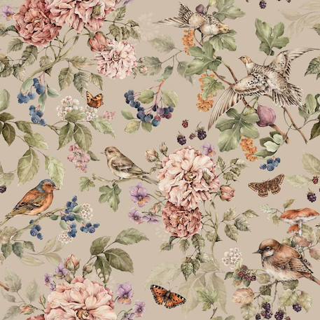 Papier peint paradis secret fond neutre Beige 2 - vertbaudet enfant 