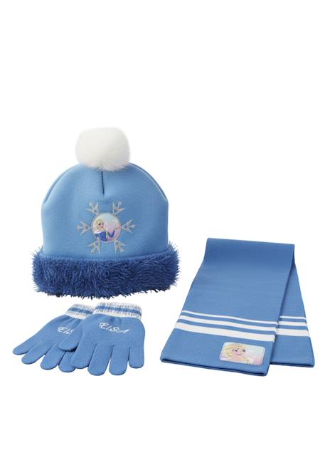 Ensemble écharpe la reine des neiges de 3 pièces Light blue 1 - vertbaudet enfant 