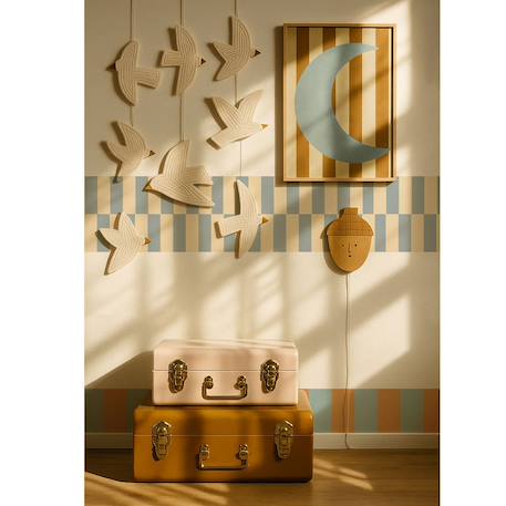 Frise murale wide Bleu - Beige+Bleu - Rouge+Bleu - Vert 3 - vertbaudet enfant 