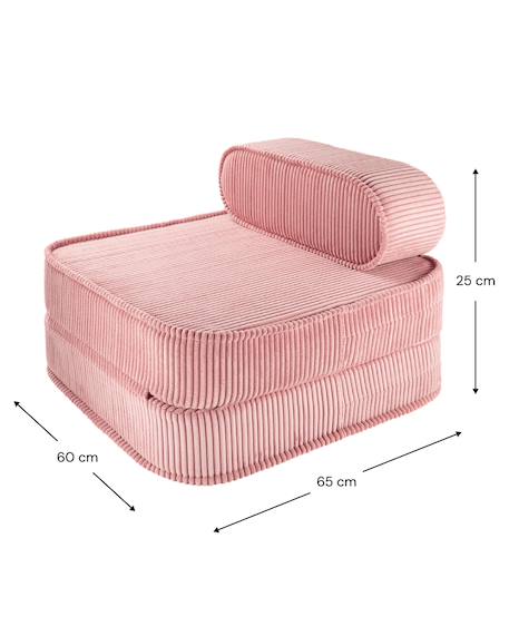 Fauteuil pliant enfant - pouf convertible en velours côtelé Blueberry blue+Brown sugar+Marshmallow+Peppermint green+Pink mousse+Toffee 29 - vertbaudet enfant 