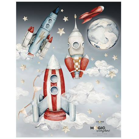 Planche de stickers enfants - fusées Grey 2 - vertbaudet enfant 