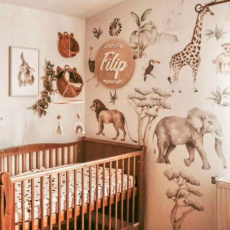 Planche de stickers enfants - animaux de la savane Green 3 - vertbaudet enfant 