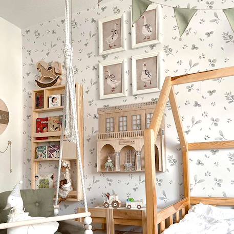 Papier peint enfant mini feuilles Green 3 - vertbaudet enfant 
