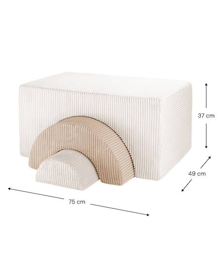 Ensemble de jeu enfant - arc-en-ciel - pouf velours côtelé Blueberry blue+Brown sugar+Marshmallow+Peppermint green+Pink mousse+Toffee 15 - vertbaudet enfant 
