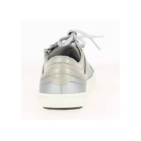 Baskets basses enfant cuir Bisk Argent 5 - vertbaudet enfant 