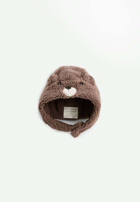 Chapka bébé en sherpa câlins Marron 1 - vertbaudet enfant 
