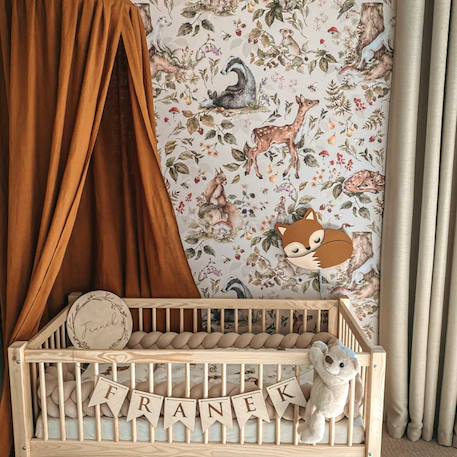 Papier peint enfants cute forest animals Blue 3 - vertbaudet enfant 